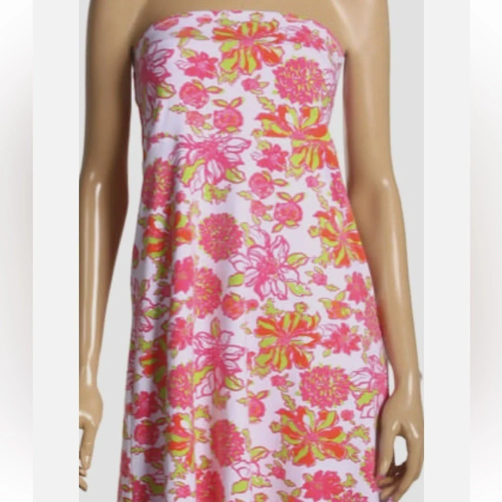 Lilly Pulitzer bikini set in Truly unruly & reversible matching coverup EUC L - Picture 9 of 11